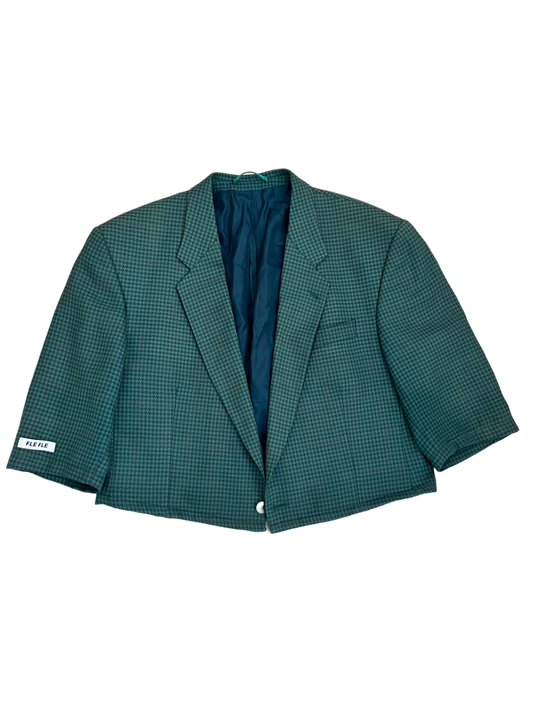 Green Cropped Blazer